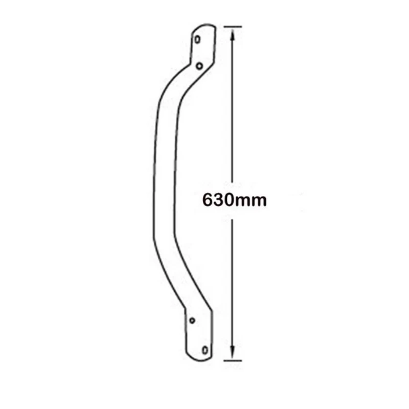 AKW Plastic Dipped Steel Cranked Grab Rail - 630mm 2 AKW Plastic Dipped Steel Cranked Grab Rail - 630mm - Image 2