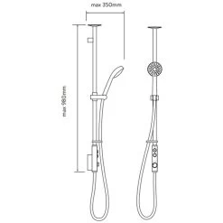 Aqualisa ISystem Exposed Digital Shower With Adjustable Shower Head - Gravity Pumped -Shower Accessories aqualisa isystem exposed digital shower with adjustable shower head gravity pumped isd.a2.ev .14 2
