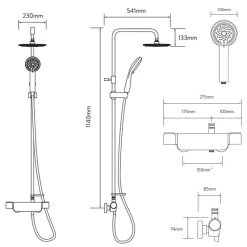Aqualisa Midas 220 Shower Column 7 Aqualisa Midas 220 Shower Column -Shower Accessories aqualisa midas 220 shower column md220sc 3