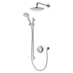 Aqualisa Quartz Concealed Digital Shower With Adjustable & Fixed Wall Shower Heads - Gravity Pumped