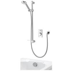 Aqualisa Visage Q Digital Smart Shower Concealed Adjustable With Bath - Gravity Pumped
