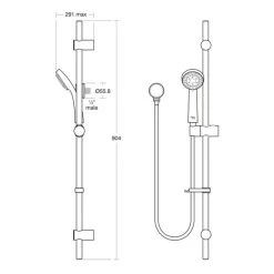 Shower Accessories -Shower Accessories armitage shanks armaglide 2 three function shower kit chrome b9307aa 1