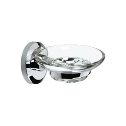 Bristan Solo Glass Soap Dish - Chrome