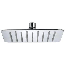 Bristan Square Slimline Fixed Head - 200mm - Stainless Steel