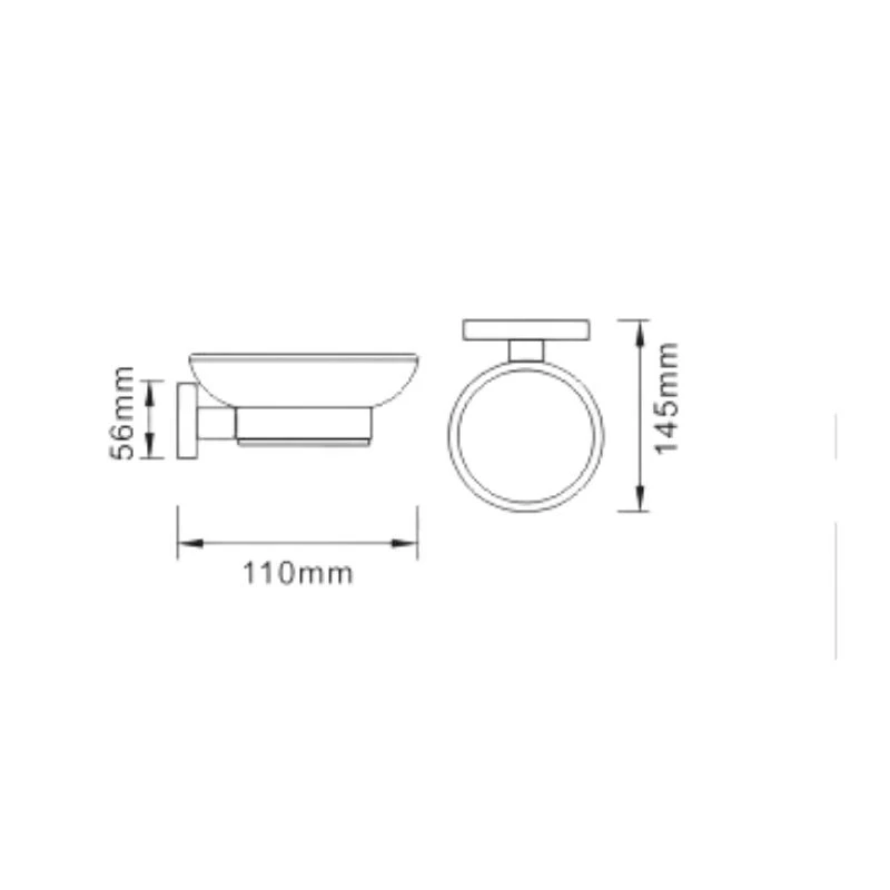 Bristan Square Soap Dish - Chrome 2 Bristan Square Soap Dish - Chrome - Image 2