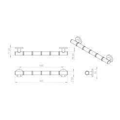 Croydex 485mm Grab 'N' Grip Straight Grab Bar - Chrome -Shower Accessories croydex 485mm grab n grip straight grab bar chrome ap530641 2