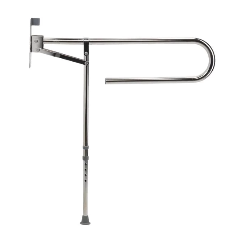 Croydex 850mm Fold Away Hand Rail With Drop Down Leg - Stainless Steel 1 Croydex 850mm Fold Away Hand Rail With Drop Down Leg - Stainless Steel