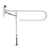 Croydex 850mm Fold Away Hand Rail With Drop Down Leg - White
