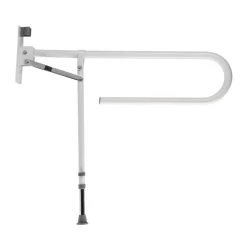 Croydex 850mm Fold Away Hand Rail With Drop Down Leg - White
