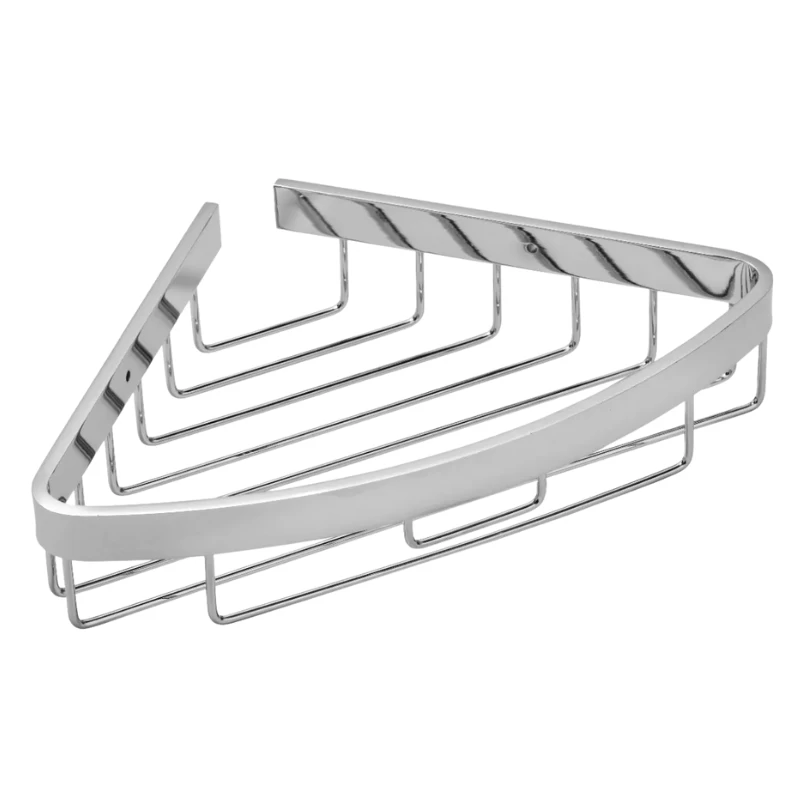 Croydex Aluminium Corner Basket - Chrome 2 Croydex Aluminium Corner Basket - Chrome - Image 2