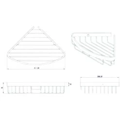 Croydex Aluminium Corner Basket - Chrome 7 Croydex Aluminium Corner Basket - Chrome -Shower Accessories croydex aluminium corner basket chrome qm775941 3