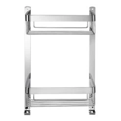 Croydex Aluminium Large Two Tier Basket - Chrome