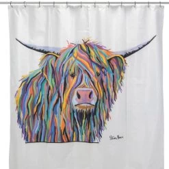Croydex Angus McCoo Shower Curtain - Steven Brown -Shower Accessories croydex angus mccoo shower curtain steven brown af304022h 3