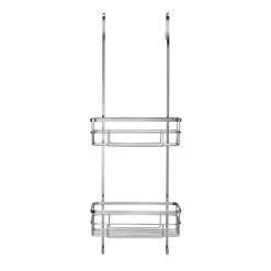 Croydex Brockham Two Tier Hook Over Basket - Chrome