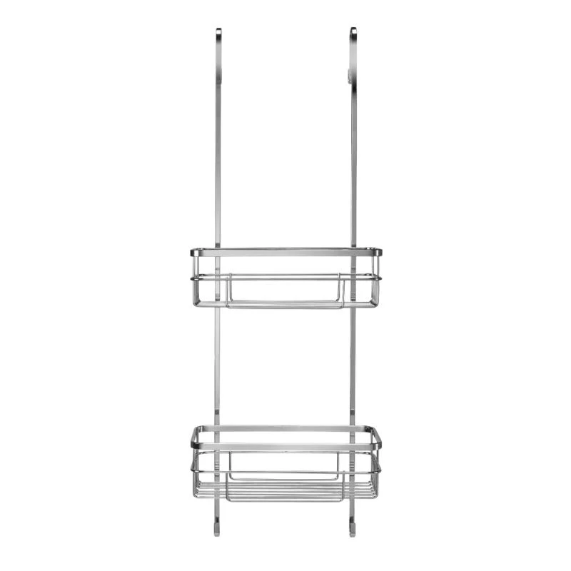 Croydex Brockham Two Tier Hook Over Basket - Chrome 1 Croydex Brockham Two Tier Hook Over Basket - Chrome