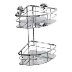 Croydex Charlwood Flexi-Fix Two Tier Corner Basket