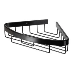Croydex Corner Basket - Matte Black
