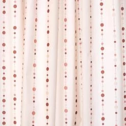 Croydex Dotty Textile Shower Curtain - Cream/Brown