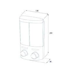 Croydex Double Shampoo/Soap Dispenser - White -Shower Accessories croydex double shampoo soap dispenser white pa660622 2