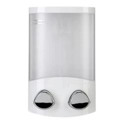 Croydex Double Shampoo/Soap Dispenser - White