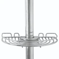 Croydex Easy Fit Shower Riser Rail Soap Basket - Chrome -Shower Accessories croydex easy fit shower riser rail soap basket chrome qm261441 2