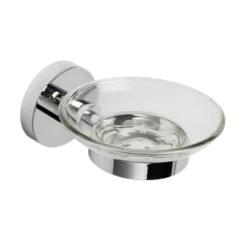 Croydex Flexi-Fix Britannia Soap Dish And Holder - Chrome