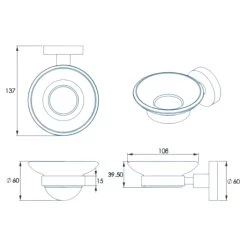 Croydex Flexi-Fix Britannia Soap Dish And Holder - Chrome -Shower Accessories croydex flexi fix britannia soap dish and holder chrome qm581941 3