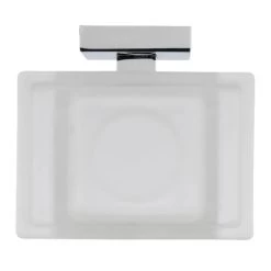 Croydex Flexi-Fix Cheadle Soap Dish And Holder - Chrome Plated And Toughened Frosted Glass -Shower Accessories croydex flexi fix cheadle soap dish and holder chrome plated and toughened frosted glass qm511941 2