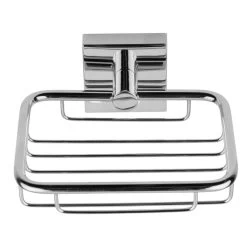 Croydex Flexi-Fix Chester Soap Basket - Chrome