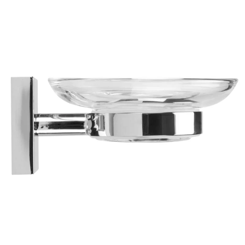 Croydex Flexi-Fix Chester Soap Dish And Holder - Chrome 2 Croydex Flexi-Fix Chester Soap Dish And Holder - Chrome - Image 2