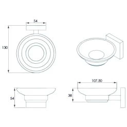 Croydex Flexi-Fix Chester Soap Dish And Holder - Chrome 7 Croydex Flexi-Fix Chester Soap Dish And Holder - Chrome -Shower Accessories croydex flexi fix chester soap dish and holder chrome qm441941 3