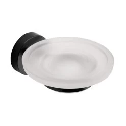 Croydex Flexi-Fix Epsom Black Soap Dish And Holder
