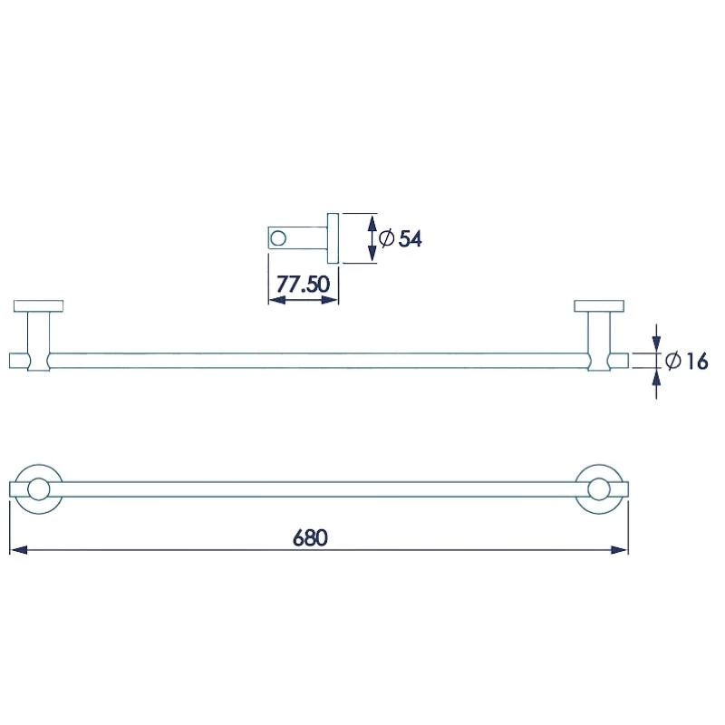 Croydex Flexi-Fix Epsom Black Towel Rail 4 Croydex Flexi-Fix Epsom Black Towel Rail - Image 4