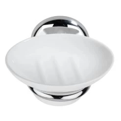 Croydex Flexi-Fix Grosvenor Chrome Soap Dish And Holder
