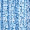 Croydex Geo Mosaic Shower Curtain - White/Blue