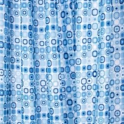 Croydex Geo Mosaic Shower Curtain - White/Blue