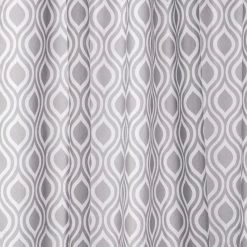 Croydex Grey Medallion Textile Shower Curtain