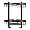 Croydex Large Two Tier Corner Basket - Matte Black