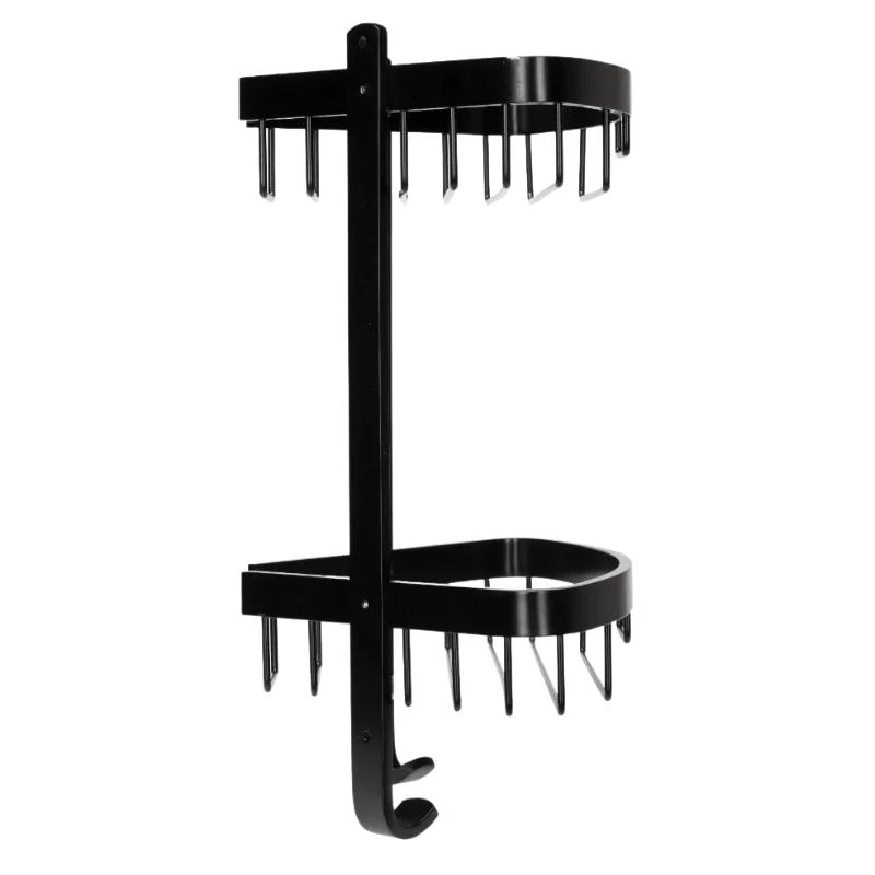 Croydex Large Two Tier Corner Basket - Matte Black 3 Croydex Large Two Tier Corner Basket - Matte Black - Image 3