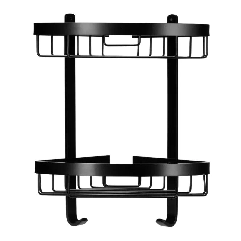 Croydex Large Two Tier Corner Basket - Matte Black 1 Croydex Large Two Tier Corner Basket - Matte Black