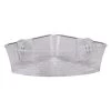 Croydex Press 'N' Lock Corner Basket - Clear