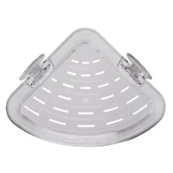 Croydex Press 'N' Lock Corner Basket - Clear -Shower Accessories croydex press n lock corner basket clear pa120832 2