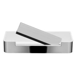 Croydex Shower Shelf With Wiper Blade - White/Chrome -Shower Accessories croydex shower shelf with wiper blade white chrome qm950022 2