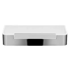 Croydex Shower Shelf With Wiper Blade - White/Chrome