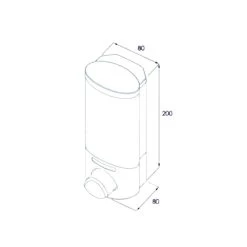 Croydex Single Shampoo/Soap Dispenser - White -Shower Accessories croydex single shampoo soap dispenser white pa660522 3