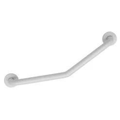Croydex Stainless Steel Angled Grab Bar - White