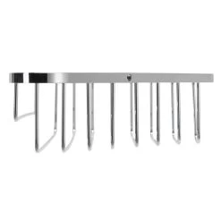Croydex Stainless Steel Corner Basket - Chrome -Shower Accessories croydex stainless steel corner basket chrome qm395941 2