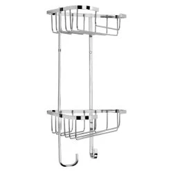 Croydex Stainless Steel Medium Two Tier Corner Basket - Chrome 5 Croydex Stainless Steel Medium Two Tier Corner Basket - Chrome -Shower Accessories croydex stainless steel medium two tier corner basket chrome qm390241 2