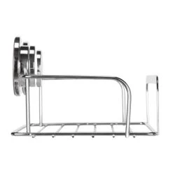 Croydex Stick 'N' Lock Cosmetic Basket - Chrome -Shower Accessories croydex stick n lock cosmetic basket chrome qm290641 2