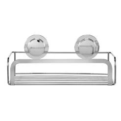 Croydex Stick 'N' Lock Cosmetic Basket - Chrome